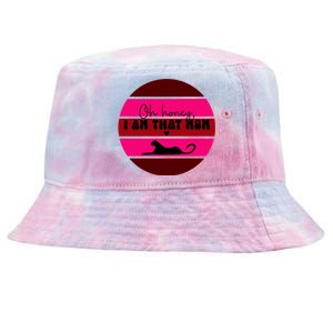 Oh Honey IM That Mom Leopard Mom Purple Sunset MotherS Day Great Gift Tie-Dyed Bucket Hat