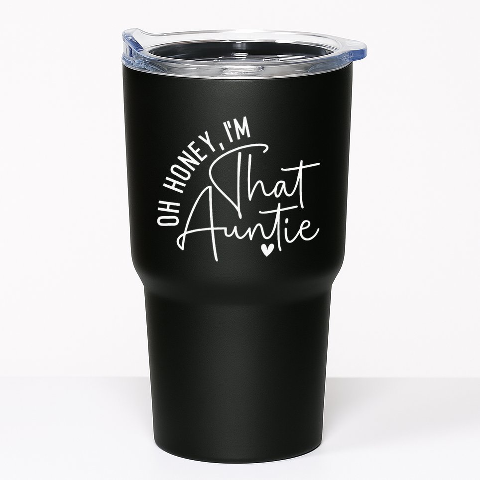 Oh Honey IM That Auntie Heart Cute Aunt To Be Gift Tumbler