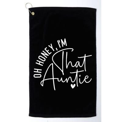 Oh Honey IM That Auntie Heart Cute Aunt To Be Gift Golf Towel