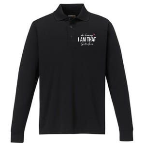 Oh Honey I Am That Godmother Godmother Funny Saying Great Gift Performance Long Sleeve Polo