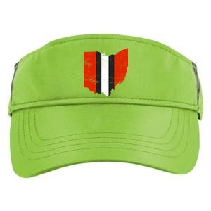 Ohio Cleveland Stripe Football Adult Drive Performance Visor