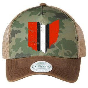 Ohio Cleveland Stripe Football Legacy Tie Dye Trucker Hat