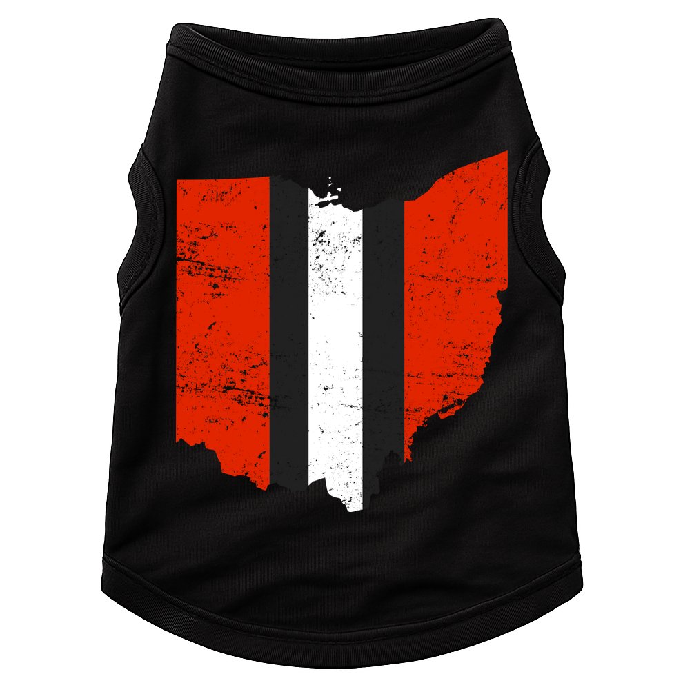 Ohio Cleveland Stripe Football Doggie Tank