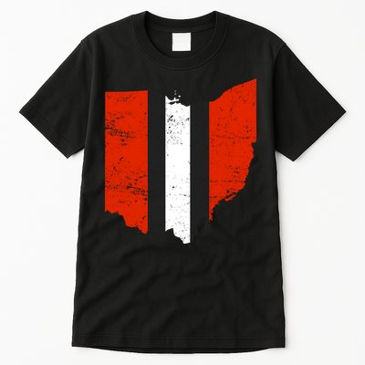 Ohio Cleveland Stripe Football Tall T-Shirt