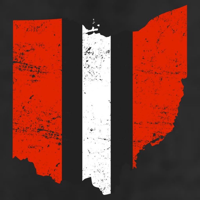 Ohio Cleveland Stripe Football 11oz C Handle Ceramic Mug