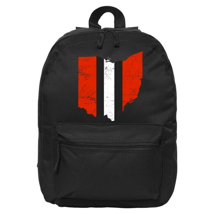 Ohio Cleveland Stripe Football 16 in Basic Backpack