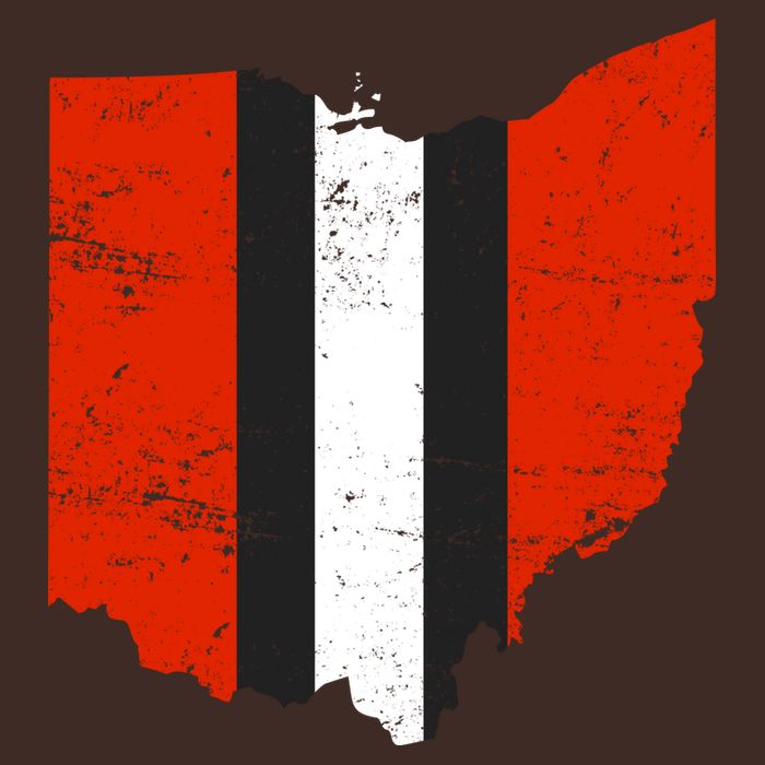 Ohio Cleveland Stripe Football Cooling Performance Crew T-Shirt