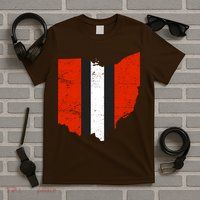 Ohio Cleveland Stripe Football T-Shirt