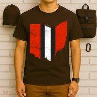 Ohio Cleveland Stripe Football T-Shirt