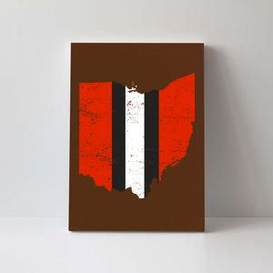 Ohio Cleveland Stripe Football Canvas