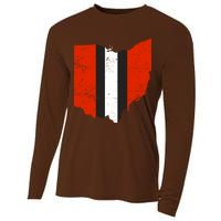 Ohio Cleveland Stripe Football Cooling Performance Long Sleeve Crew