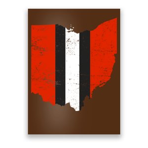 Ohio Cleveland Stripe Football Poster