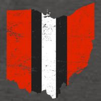 Ohio Cleveland Stripe Football Vector Backpack