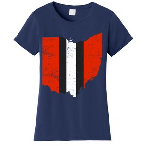 Ohio Cleveland Stripe Football Women's T-Shirt