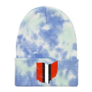 Ohio Cleveland Stripe Football Tie Dye 12in Knit Beanie