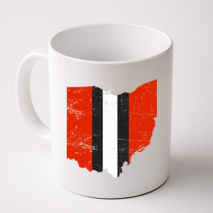 Ohio Cleveland Stripe Football Coffee Mug