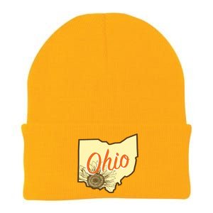 Ohio Floral Cute Flower Knit Cap Winter Beanie