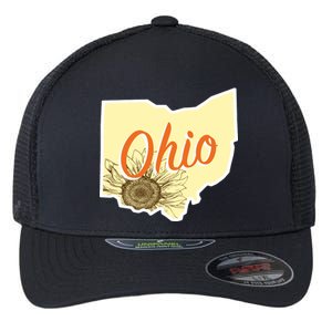 Ohio Floral Cute Flower Flexfit Unipanel Trucker Cap