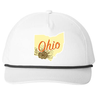 Ohio Floral Cute Flower Snapback Five-Panel Rope Hat