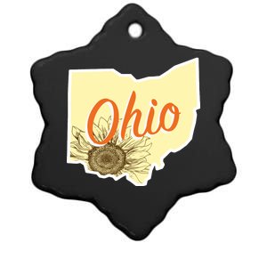 Ohio Floral Cute Flower Ceramic Star Ornament