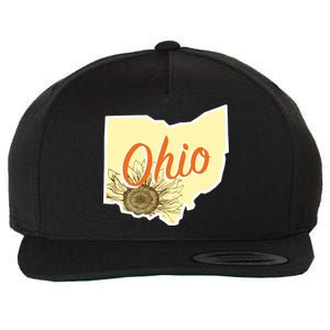 Ohio Floral Cute Flower Wool Snapback Cap