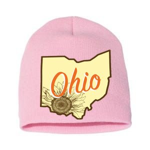 Ohio Floral Cute Flower Short Acrylic Beanie