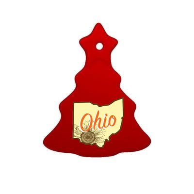 Ohio Floral Cute Flower Ceramic Tree Ornament