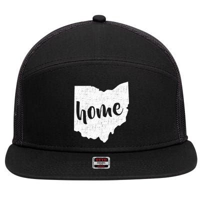 Ohio Home State 7 Panel Mesh Trucker Snapback Hat