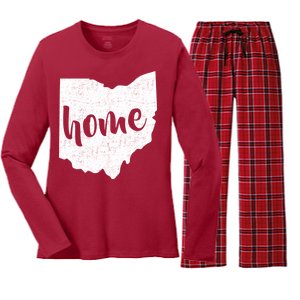 Ohio Home State Women's Long Sleeve Flannel Pajama Set 