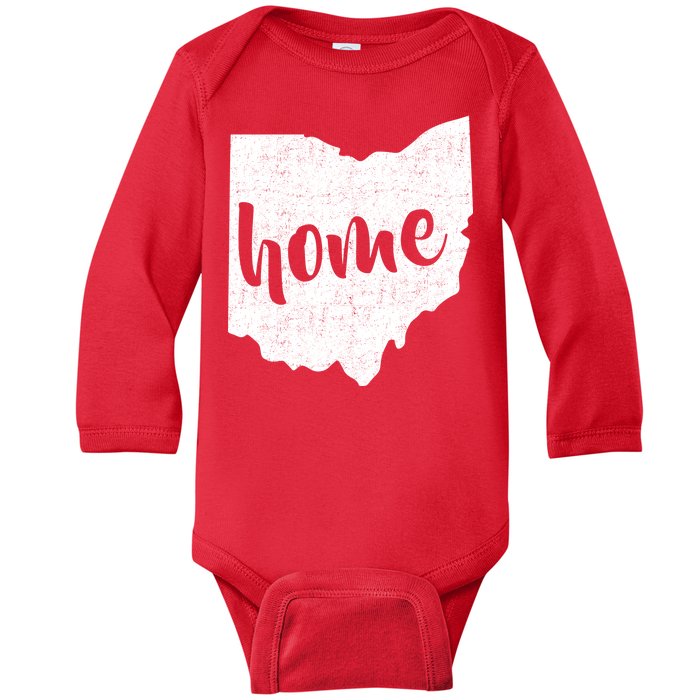 Ohio Home State Baby Long Sleeve Bodysuit