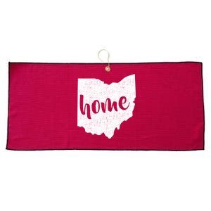 Ohio Home State Large Microfiber Waffle Golf Towel