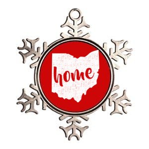 Ohio Home State Metallic Star Ornament