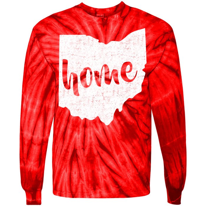 Ohio Home State Tie-Dye Long Sleeve Shirt