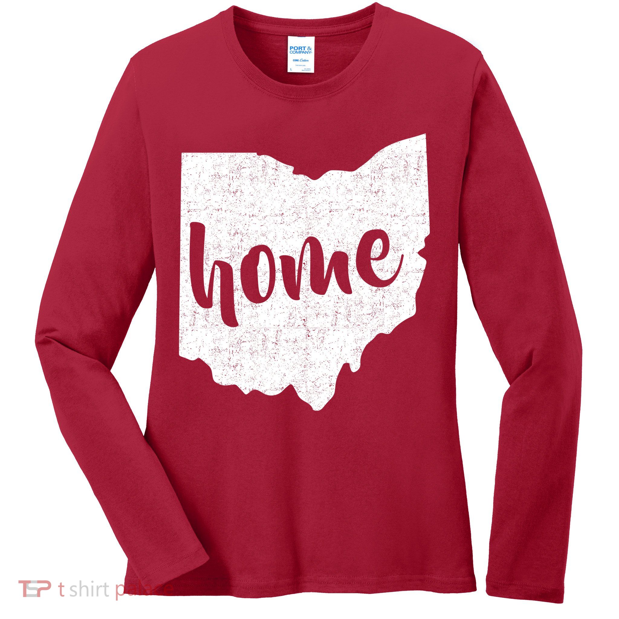 Ohio Home State Ladies Long Sleeve Shirt