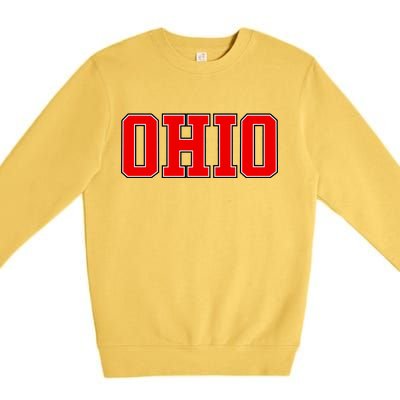 Ohio Jersey Block Logo Premium Crewneck Sweatshirt