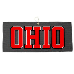 Ohio Jersey Block Logo Large Microfiber Waffle Golf Towel