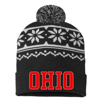 Ohio Jersey Block Logo USA-Made Snowflake Beanie