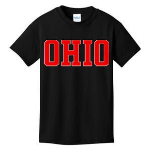 Ohio Jersey Block Logo Kids T-Shirt