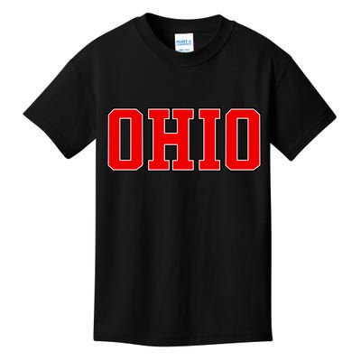 Ohio Jersey Block Logo Kids T-Shirt