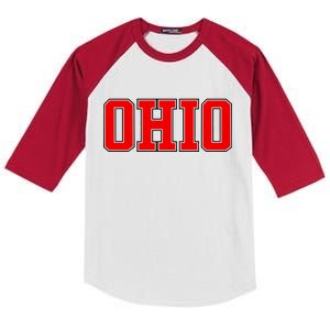 Ohio Jersey Block Logo Kids Colorblock Raglan Jersey