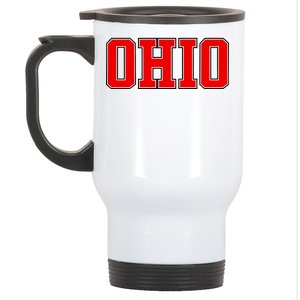 Ohio Jersey Block Logo Stainless Steel Travel Mug