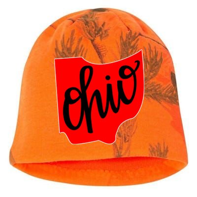 Ohio Outline State Kati - Camo Knit Beanie