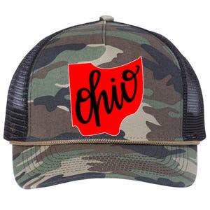 Ohio Outline State Retro Rope Trucker Hat Cap