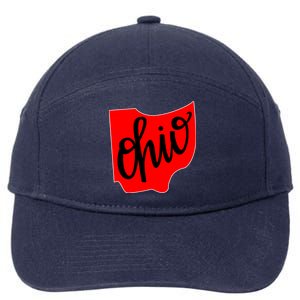 Ohio Outline State 7-Panel Snapback Hat