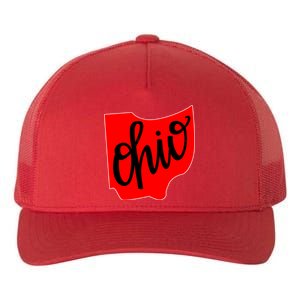 Ohio Outline State Yupoong Adult 5-Panel Trucker Hat