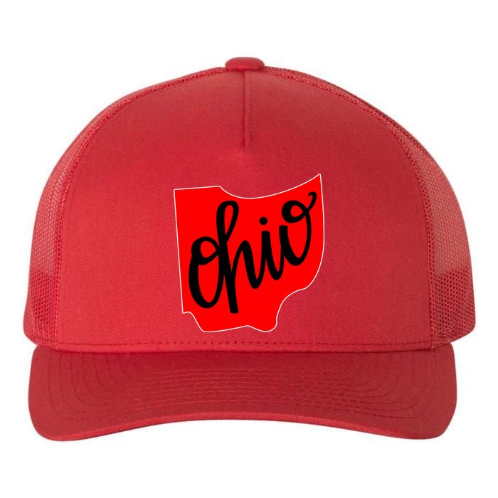 Ohio Outline State Yupoong Adult 5-Panel Trucker Hat