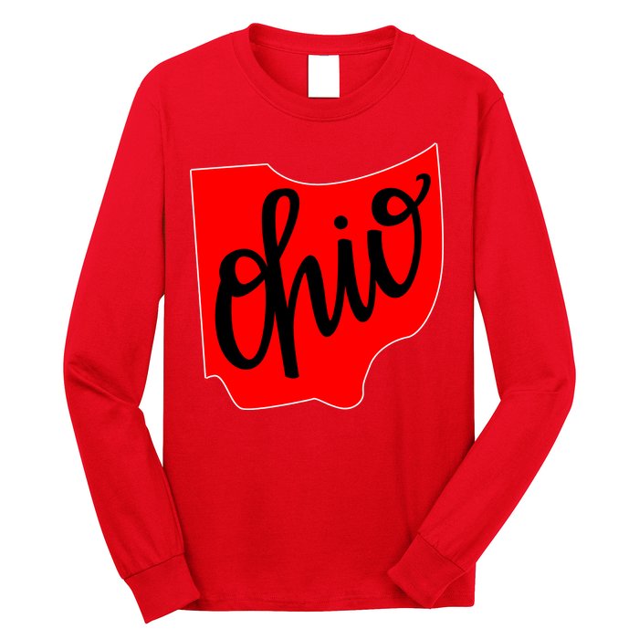 Ohio Outline State Long Sleeve Shirt