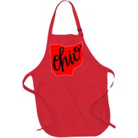 Ohio Outline State Full-Length Apron With Pockets