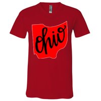 Ohio Outline State V-Neck T-Shirt