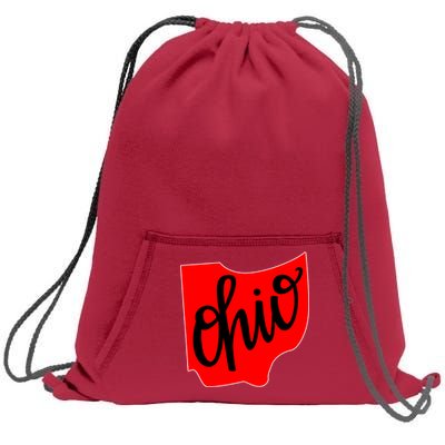 Ohio Outline State Sweatshirt Cinch Pack Bag